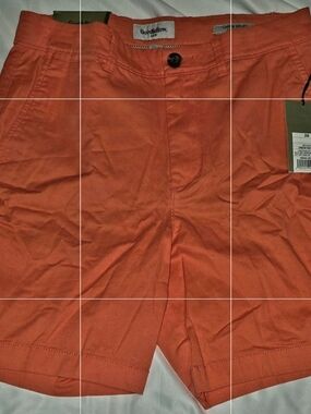 Goodfellows Sunbeam Coral Pink Flat-Front Men's Shorts Size 28 NWT